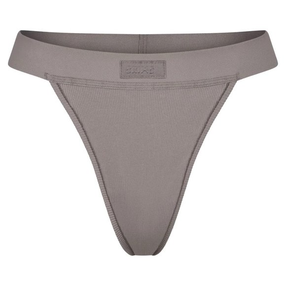SKIMS COTTON RIB THONG - Picture 4 of 4